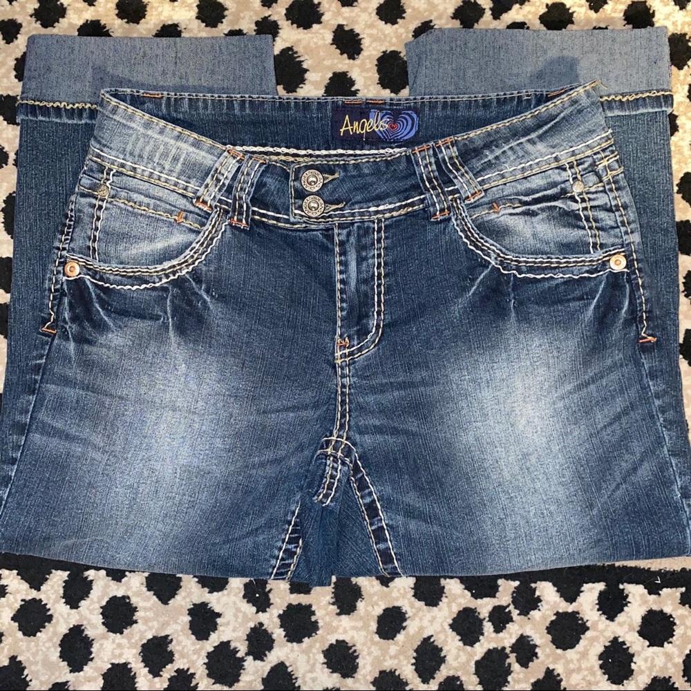 NWOT Angels jean blingy capris size 14